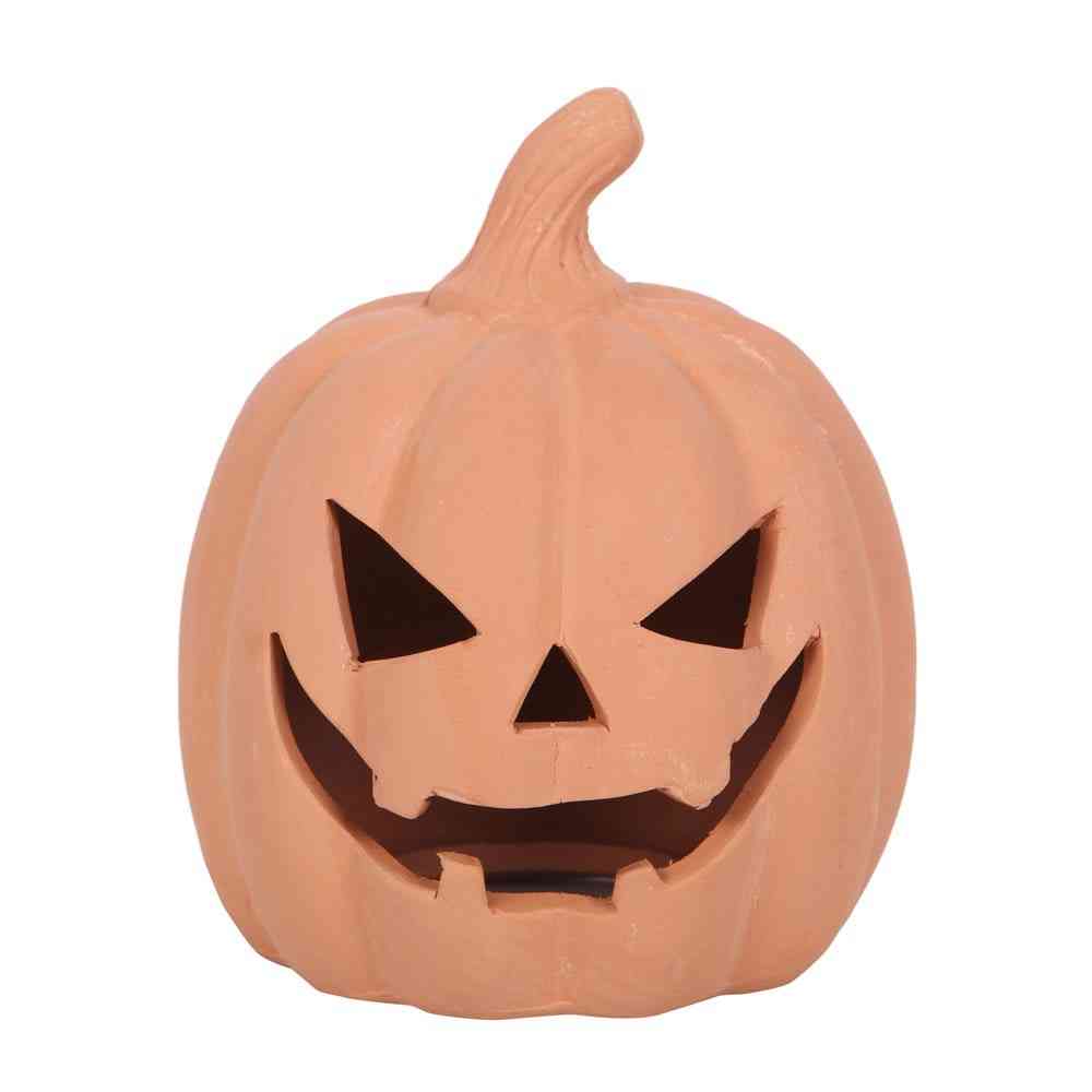 Something Different - 12.5cm Terracotta Pumpkin Dekorative Figur - Orange